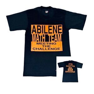 Vintage Abilene Math Team T-Shirt Small School Learning Single Stitch